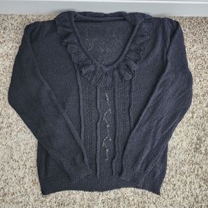 Vintage Black Knit Sweater Romantic Goth Balletcore